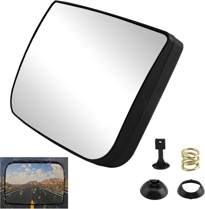 Misakomo Heated Lower Convex Mirror Glass Compatible with 2008-2017 Freightliner Cascadia Mirror TL-28717A TL28717A Wide Clear High Reflective Convex Rapid Heating Lower Mirrors Glasses with Back Plate - Image 1